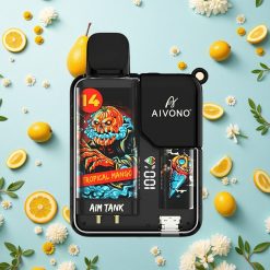 Aivono Aim-Tank 9500 Puffs Tropisk Mango 18ml E-væske 650mAh Batteri