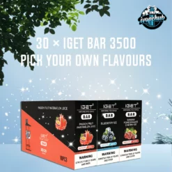 30 x IGET BAR 3500 Puffs Pick Your Own Flavours 1500mAh