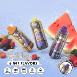 Waspe Crystal 180K Puffs 8 Flavors in 1 Adjust Vape Display