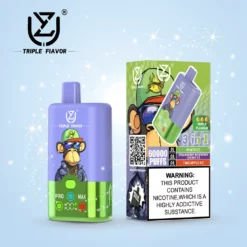 UZY Monkey Style 60K Puffs Triple Flavor 3-in-1 Rechargeable
